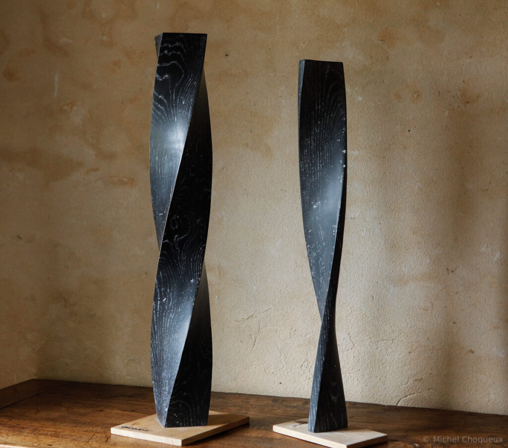 Colonnes noires (frêne) 80/75 cm